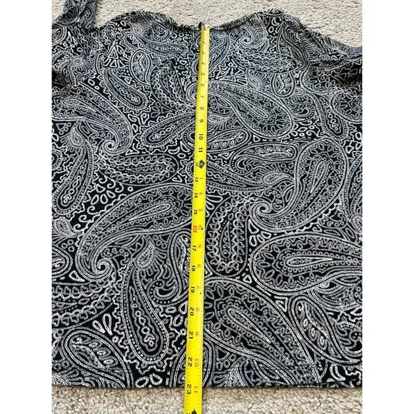2 pc Lot Croft & Barrow Long Sleeve Shirts Womens Sz 1X Paisley Abstract Pattern - Picture 11 of 16